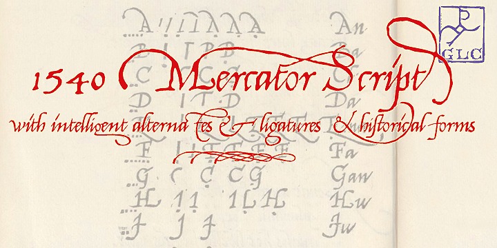Шрифт 1540 Mercator Script